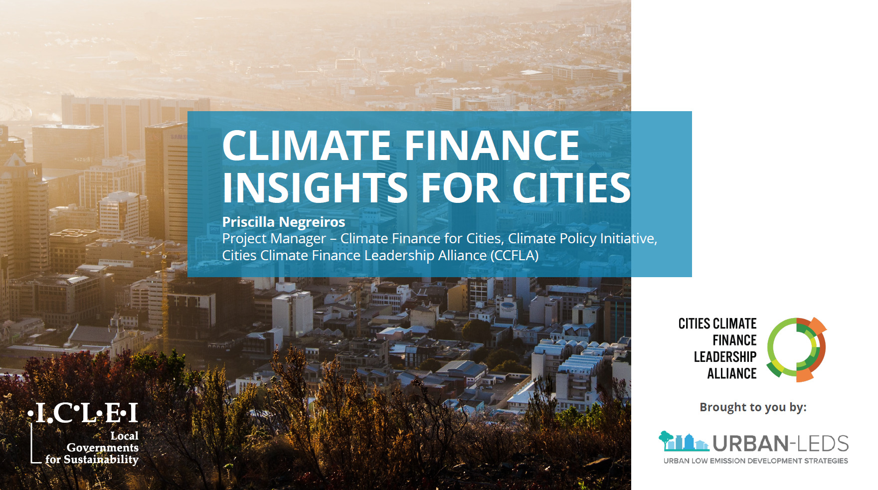 Climate Finance Insights for Cities: Cities Climate Finance Leadership ...